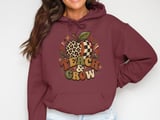 Retro Teacher Sweatshirt Teach and Grow Hoodie, Cute Boho Leopard Apple Teacher Appreciation Gift, Groovy Fall Educator Tote Bag thumbnail 8