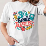 3rd Grade Teacher Shirt, Third Grade Team Crewneck Sweatshirt, Back To School Gift For Elementary Educator, Teacher Appreciation Tee thumbnail 9