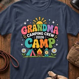 Groovy Grandma Camping Crew 2026 T-Shirt thumbnail 6