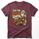 Reason Santa Needs Coffee Tee thumbnail 4