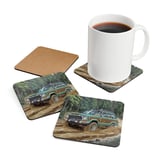 Grand Wagoneer Corkwood Coaster Set, The Waggy Car Coasters, Car Lover Gift, Off Roading Coasters, Petralla Shop thumbnail 3