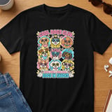 Cool Dogs Club T-Shirt Cartoon Puppies Wearing Sunglasses Colorful Canine Breeds Graphic Print thumbnail 5