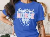 Registered Nurse Gingham Polka Dot T-Shirt with Stethoscope Bow thumbnail 9