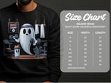 Gym Ghost T-Shirt, Halloween Workout Shirt, Boo Strong Tee, Cute Ghost Lifting Weights, Fitness Ghost Shirt, Halloween Gift, Funny Halloween thumbnail 3