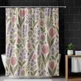 Whimsical Meadow Floral Shower Curtain thumbnail 10