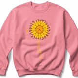 Pickleball Gildan Crewneck Sweatshirt, pickleball Sunflower Botanical Art, Chilly Morning Court Warm Up thumbnail 8