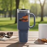 Grand Wagoneer Tumbler, Flaming Car Tumbler, The Waggy Car, Burning Car, Skeleton Driver, Cars Tumbler, Gift for Car Lover thumbnail 3