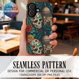 Floral Sugar Skull Digital Download thumbnail 1