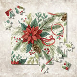 Christmas Floral Tumbler Design, Digital Paper, Watercolor Flower Backgrounds, Poinsettia PNG, Scrapbooking Paper, Digital Download thumbnail 12