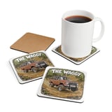 The Waggy Grand Wagoneer Corkwood Coaster Set, Car Lover Gift, SUV Coasters, Automotive Decor, Gift for Him, Man Cave, Petralla Shop thumbnail 3