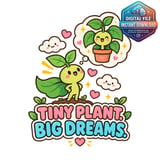 Tiny Plant Big Dreams Digital Mug Wrap thumbnail 2