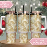 Gold Floral Tumbler Design, Digital Download, Watercolor Flower Backgrounds, Floral Junk Journal Pages, Printable Tumbler png thumbnail 8