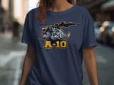 A-10 Warthog Boar Jet Fighter T-Shirt, Military Aviation Air Force Pilot Tee, Patriotic Veteran Gift for Him, USAF Plane Shirt thumbnail 3