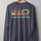 Pickleball Sport-Tek Long Sleeve Tee, Life Is Good Pickleball Makes It Better Graphic, Sun Shield Shirt thumbnail 5