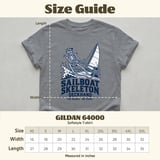 Sailboat Skeleton Deckhand Nautical Sailing Graphic Ocean Waves Crewneck Sweatshirts All Bones All Lines thumbnail 6