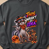 Randy the Raccoon Halloween Sweatshirt thumbnail 1