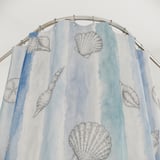 Seashell Coastal Stripe Shower Curtain thumbnail 6