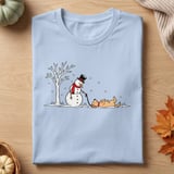 Snowman Walking Stubborn Dog Tee thumbnail 10
