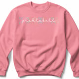 Pickleball Gildan Crewneck Sweatshirt, Retro Pastel Varsity Pickleball Script, Court Warm Up Pullover thumbnail 8