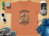 Christian Chosen Loved Youth T-Shirt, 1 Peter 2:9 Scripture Western Boho Faith Tee, Cowgirl Aesthetic Distressed Graphic Shirt thumbnail 9