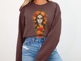 Floral Sugar Skull Catrina Tee or Sweatshirt thumbnail 12