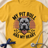My Pit Bull Has My Heart Tee | Pit Bull Lover Shirt | Pittie Mom Gift | Dog Lover Apparel thumbnail 3