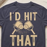 Pickleball Sport-Tek Performance Tee, I'd Hit That, Athletic Humor Open Play Pickleball Court Apparel thumbnail 9