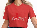 Emergency Department T-Shirt: Red, White Text, Nurse Healthcare Uniform Top thumbnail 6