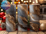 20 oz Skinny Tumbler Wrap Sublimation Design, Gold Marble Tumbler, Straight and Tapered Wrap png, Digital Download, Tumbler Design thumbnail 2