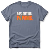 99% Sitting 1% Panic T-Shirt thumbnail 4