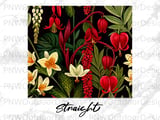 Dark Botanical Tumbler Wrap PNG 20oz Skinny Seamless Sublimation Digital Design with Free Car Coasters thumbnail 13