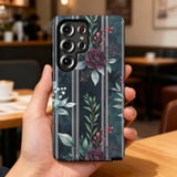 Dark Floral Tote Bag, Moody Rose Phone Case, Elegant Watercolor Botanical Cottagecore Accessory, Unique Gift for Her thumbnail 12