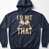 Pickleball Gildan Fleece Hoodie, I'd Hit That Paddle Clink Graphic, Pickleball Court Pullover Sweatshirt thumbnail 6