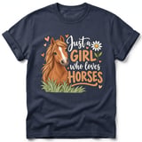 Just a Girl Who Loves Horses Tee thumbnail 5