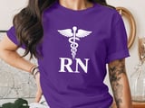 Registered Nurse Rod of Asclepius T-Shirt: Medical Profession Healthcare RN Tee thumbnail 9