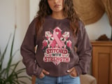 Faux Patchwork Stitched With Strength Tee thumbnail 20
