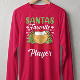 Pickleball Sport-Tek Long Sleeve Tee, Santas Favorite Pickleball Player, Sun Shield Shirt thumbnail 8