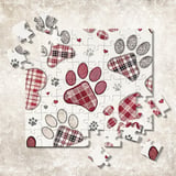 Digital Pattern, Digital Bundle, Dog Paw Print, Plaid, Heart, Seamless Pattern, Dog Lover, Fabric Design, Digital Download, Commercial Use thumbnail 7