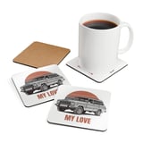 Grand Wagoneer 'My Love' Corkwood Coaster Set, The Waggy, Car Lover Gift, Petralla Shop thumbnail 3