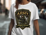 United States Army T-Shirt, Veteran Military Tee, Patriotic Soldier Gift, Army Strong, This We'll Defend Eagle Star Graphic Print Shirt thumbnail 1