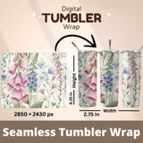 Whimsical Foxglove Digital Art Size Bundle Png thumbnail 7