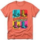 Cowboy Boot Pop ~ Comfort Colors Premium Tee thumbnail 4