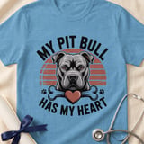 My Pit Bull Has My Heart Tee | Pit Bull Lover Shirt | Pittie Mom Gift | Dog Lover Apparel thumbnail 8