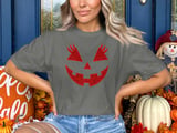 Eyelash Pumpkin Face Tee thumbnail 4