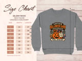 Captain Halloween Candy Quartermaster Jack O Lantern Trick Or Treat Pumpkin Graphic Crewneck Sweatshirts thumbnail 6