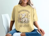 Christian Shepherding Little Hearts T-Shirt | Cute Lamb Daisy Pastor Teacher Gift | Faith-Based Apparel Tee thumbnail 8