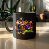 Keep Calm I'm Watching Police Owl Mug thumbnail 10
