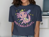 Axolotl Softballalotl Graphic T-Shirt thumbnail 9