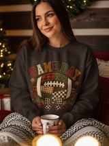 Game Day Sweatshirt Vintage Fall Football Hoodie Coquette Patchwork Football Shirt Cute Tailgate Tote Bag Autumn Gameday Mom Gift thumbnail 6