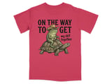 On The Way Frog & Tortoise Humor T-Shirt thumbnail 3